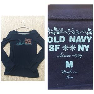 Long sleeved navy shirt